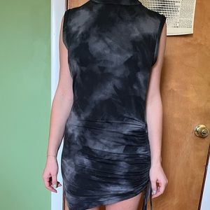 Lovely Day S side cinched the dye dress black